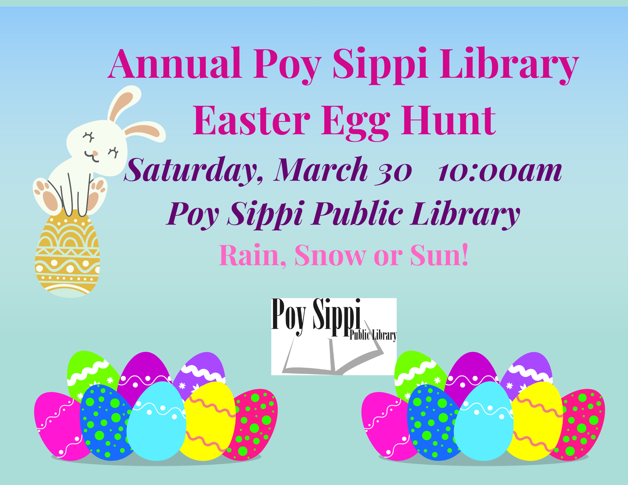 Annual Poy Sippi Library Easter Egg Hunt
